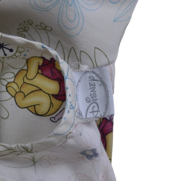 Disney Scrub Top Winnie the Pooh  Bear Piglet Medical Cream Size XL - Picture 7 of 14